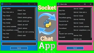 Real time Chatting app using socket with python tkinter Tutorial Customtkinter