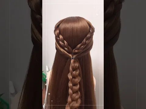Wow elegant braid hairstyle tutorial #shefav #hairstyle #hairclips #hairstyles #tutorial #shorts