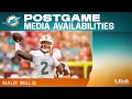 QB Malik Willis meets with the media after preseason Miami Dolphins