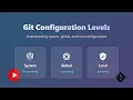 Git Config Levels Explained System Global and Local Configuration