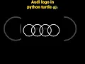 Make audi logo in python turtle program