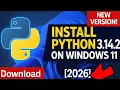 How to install Python 3 14 2 on Windows 11 2026 in HINDI Python Installation