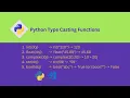 Type Casting Functions