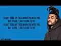 CAN'T FEEL MY FACE - THE WEEKND (Lyrics)