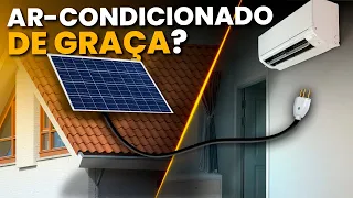 Uma PLACA SOLAR de 550W liga um AR CONDICIONADO por quanto tempo?