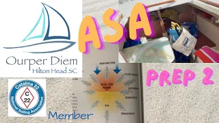 Studying for our ASA 101, 103, 104 & 114 sailing classes again