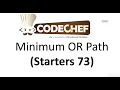 Minimum OR Path CODECHEF starters 73