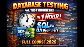 Database Testing for Test Engineers in 1 Hour SQL for QA Beginners Full Course 2026