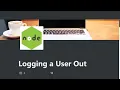 10 - Logging a User Out