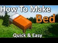 How to Make a Bed in Minecraft Quick Easy