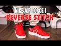 Nike Air Force 1 Low Reverse Stitch On Feet University Red