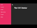 Pure CSS Side Bar Toggle Menu Side Navigation Using HTML CSS Only