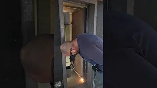 xTool Laser Welder & Cleaner vs. bunker door
