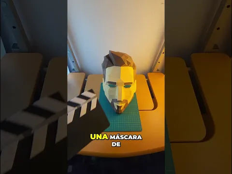 Hice una máscara 3D de Messi con cartulina ⚽😱 #Messi #Futbol #Manualidades #Shorts