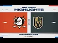 Lagu NHL Highlights | Ducks vs. Golden Knights - November 8, 2025