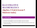 Unit 6 Lesson 5 Student s Task activity IM Algebra 2