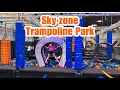 Sky zone trampoline park walk through indoor playground in Chicago sky zone fun place