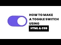 How to make Custom Toggle Switch with HTML CSS FREE Code