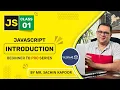 INTRODUCTION TO MODERN JAVASCRIPT Lecture 1