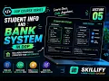Lecture 5 Student Info Bank System Practice Program OOP Course Skillify