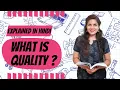 What is Quality Definitions Total Quality Management Hindi Examples