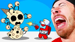 Mini Crewmates Most CURSED Sprunki Animations.. (Among Us)