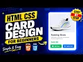 HTML CSS Card Design Tutorial for Beginners