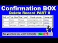 21 How to Delete Record from database from HTML PHP Web Page Confirmation box using javascript