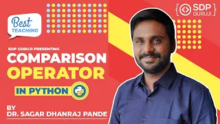 Operator in Python in Hindi Comparison Operator in Python Interview Questions 2020 SDP Guruji