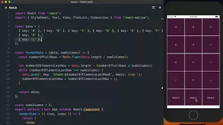 React Native FlatList Grid
