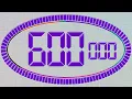 600 Second Timer with Ticking Sound Alarm Colorful Numbers 600 to 0 Countdown Cool Timer 4K
