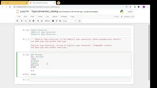 Type conversion Implicit Explicit Python