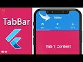 Flutter Tutorial - Create Tabbed AppBar Tabs TabBar TabBarView