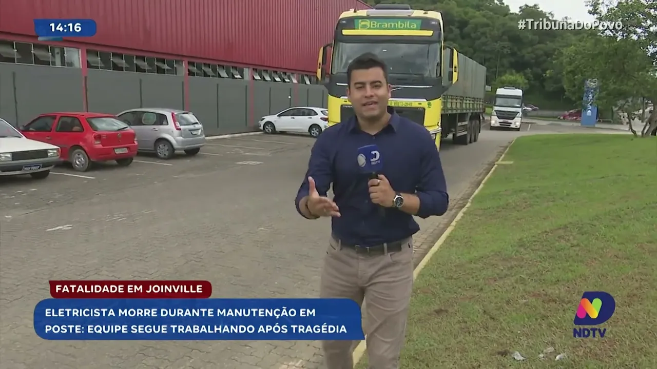 Eletricista morre durante manutenção em poste em Joinville; vídeo viraliza