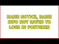 Raise NOTICE Raise INFO not saved to logs in POSTGRES