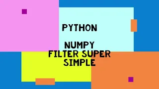 Python numpy filter usage