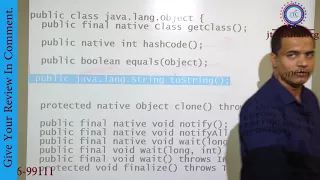 Java lang Package Object Class Methods HashCode Equals toString Method in Java