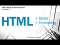 HTML Styles Formatting HTML Attributes Web development P M Zeeshan Khalid in Urud