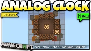 Minecraft Bedrock - WORKING ANALOG CLOCK Tutorial PS4 MCPE Xbox Windows Switch