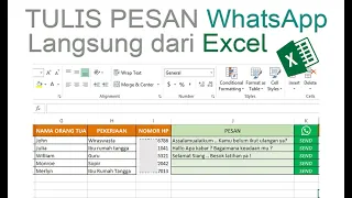 Download TULIS PESAN WhatsApp Langsung dari Excel MP3