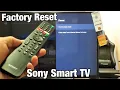 Sony Smart TV How to Factory Reset Back to Original Default Settings Android TV