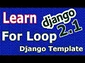 Learn Django 2 1 - For Loop In Django Templates