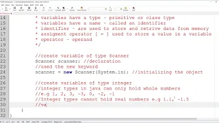 Java Tutorial 04 Keyboard Input library import variable creation