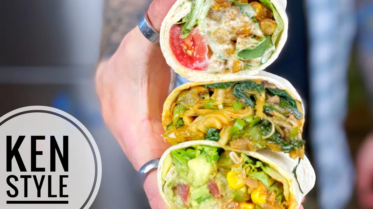 Hähnchen Wraps Rezept . Gesunde Wraps selbst machen. Wraps mit Hähnchen und Salat Rezept. Gesunde Wr. 