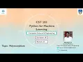 KTU CS283 Python For Machine Learning
