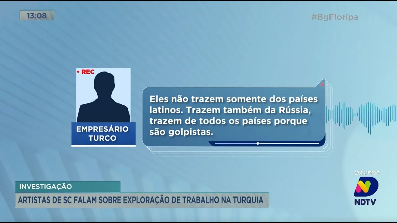 Artistas de SC falam sobre exploração de trabalho na Turquia