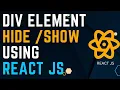 Div hide show reactjs Elements hide and show onclick button