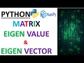 PYTHON NUMPY MATRIX DETERMINANT INVERSE EIGEN VALUE AND EIGEN VECTOR