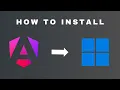 How to install Angular on Windows 11 for Beginners