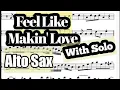 Download Lagu Feel Like Makin Love Alto Sax Sheet Music Backing Track Play Along Partitura with solo